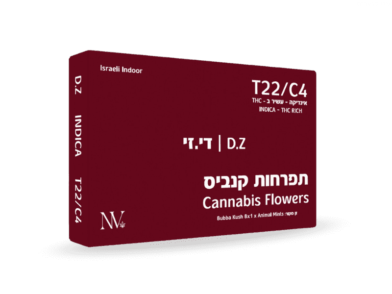 קנאביס רפואי תפרחת די.זי - T22/C4 - D.Z נובה קנאביס לילה - אינדיקה