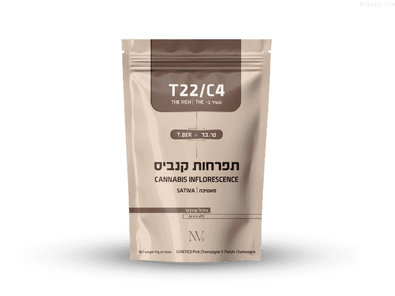 קנאביס רפואי תפרחת טי.בר איקס - T22/C4 - T.Ber X נובה קנאביס יום - סאטיבה
