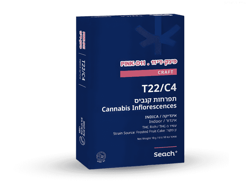 קנאביס רפואי תפרחת פינק די 11 - T22/C4 - Pink D 11 שיח מדיקל לילה - אינדיקה