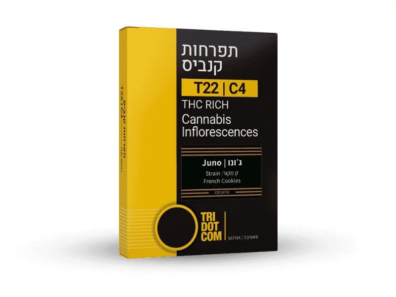 קנאביס רפואי תפרחת ג'ונו - T22/C4 - Juno קנדוק יום - סאטיבה