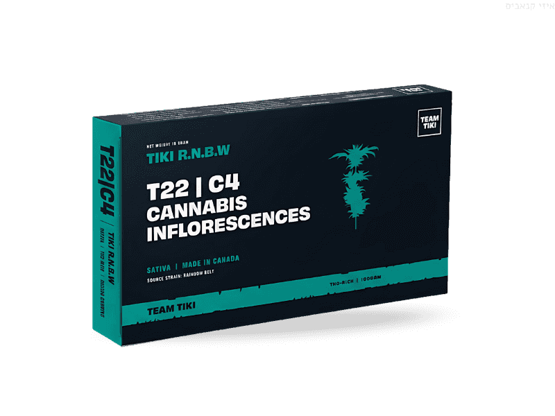קנאביס רפואי תפרחת טיקי אר.בי.דאבליו - T22/C4 - TIKI R.N.B.W טוגדר פארמה יום - סאטיבה