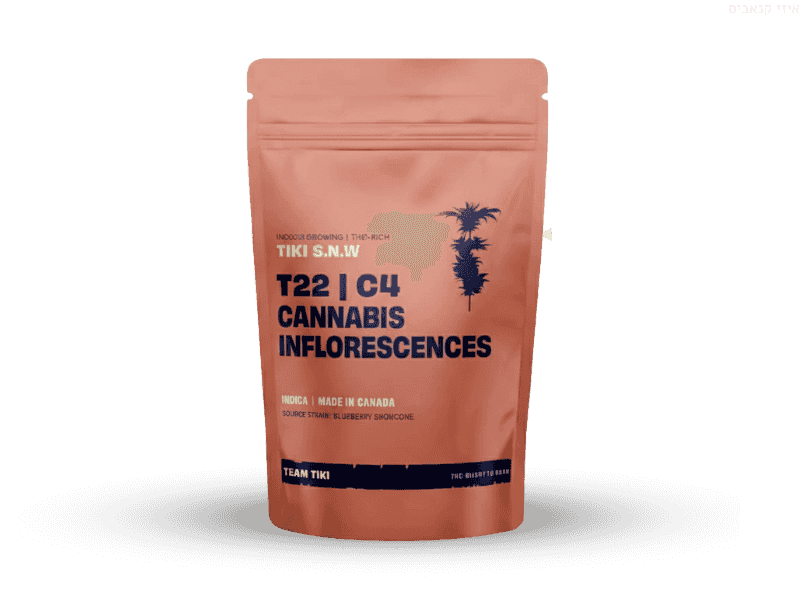 קנאביס רפואי תפרחת טיקי אס.אן.דאבליו - T22/C4 - TIKI S.N.W טוגדר פארמה לילה - אינדיקה