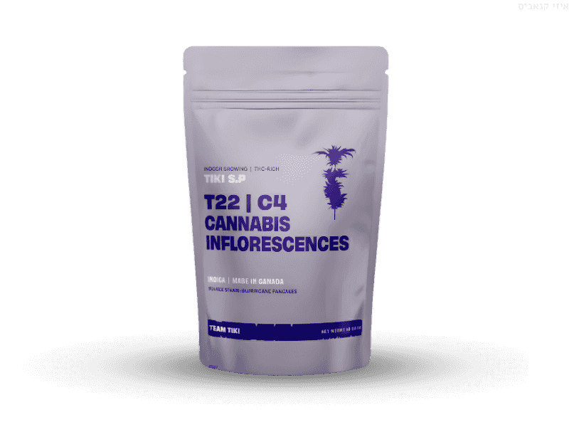 קנאביס רפואי תפרחת טיקי אס.פי - T22/C4 - TIKI S.P טוגדר פארמה לילה - אינדיקה