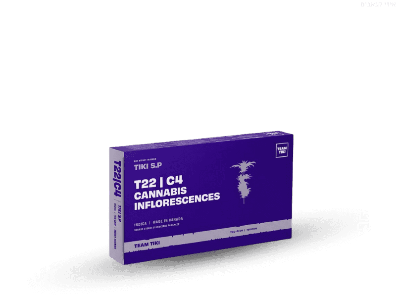 קנאביס רפואי תפרחת טיקי אס.פי - T22/C4 - TIKI S.P טוגדר פארמה לילה - אינדיקה
