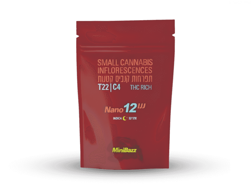 קנאביס רפואי תפרחת נאנו 12 - T22/C4 - Nano 12 גרין האוס לילה - אינדיקה
