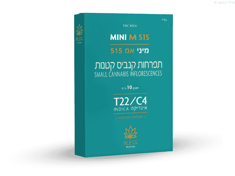 קנאביס רפואי תפרחת אמ 515 מיני - T22/C4 - M515 Mini בלס פארמה מדיקל לילה - אינדיקה