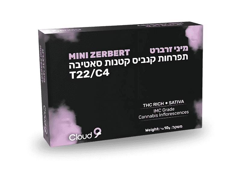 קנאביס רפואי תפרחת זרברט מיני - T22/C4 - Zerbert Mini גרינקום יום - סאטיבה