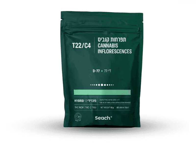 קנאביס רפואי תפרחת די 77 - T22/C4 - D-77 שיח מדיקל יום\לילה - היברידי