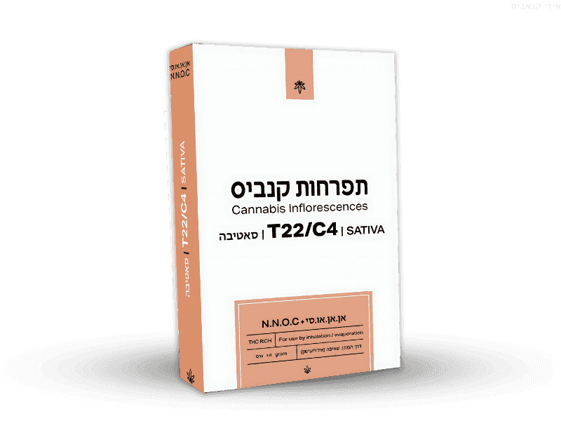 קנאביס רפואי תפרחת אן.אן.או.סי - T22/C4 - N.N.O.C נובה קנאביס יום - סאטיבה