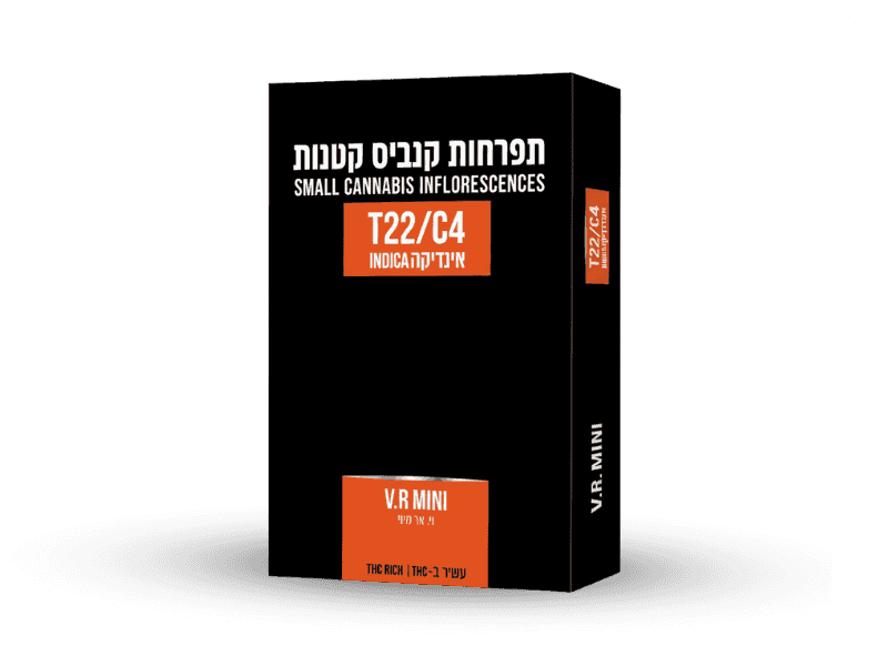 קנאביס רפואי תפרחת וי אר מיניז - T22/C4 - VR Miniz גרין האוס לילה - אינדיקה
