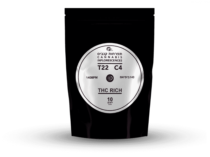 קנאביס רפואי תפרחת 140ביפיאם - T22/C4 - 140BPM גרין פילדס לילה - אינדיקה