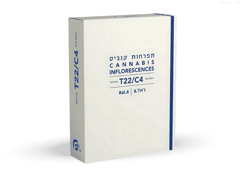 קנאביס רפואי תפרחת ראל.8 - T22/C4 - RAL.8 גרין פילדס יום - סאטיבה