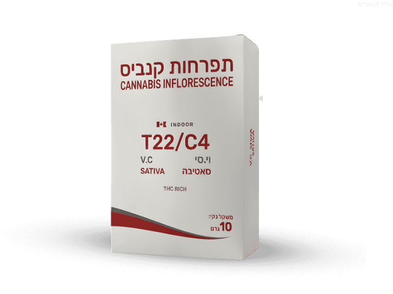 קנאביס רפואי תפרחת וי.סי - T22/C4 - V.C תיקון עולם יום - סאטיבה