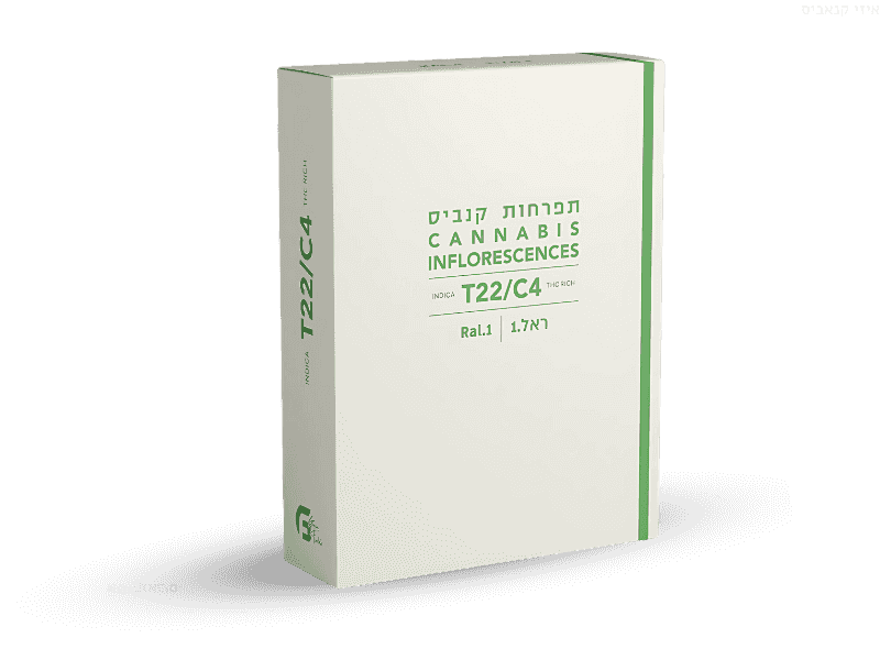 קנאביס רפואי תפרחת ראל.1 - T22/C4 - RAL.1 גרין פילדס לילה - אינדיקה