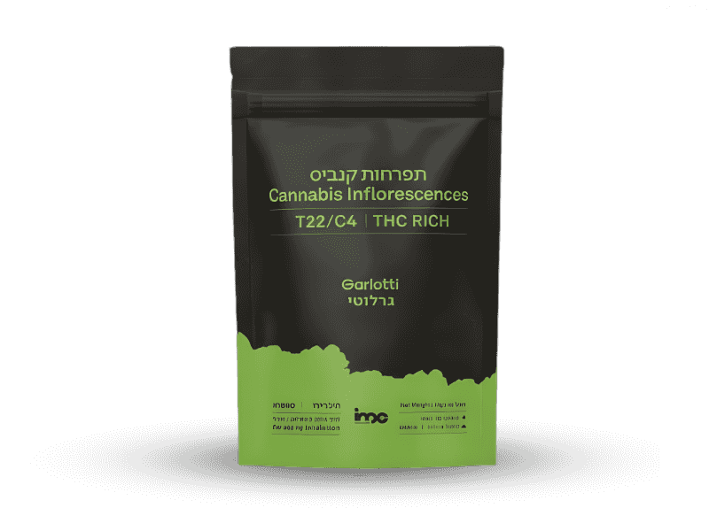 קנאביס רפואי תפרחת גרלוטי - T22/C4 - Garlotty איי.אמ.סי יום\לילה - היברידי
