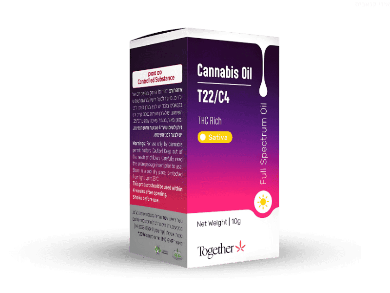 קנאביס רפואי שמן טוגדר סאטיבה - T22/C4 - Together sativa טוגדר פארמה יום - סאטיבה