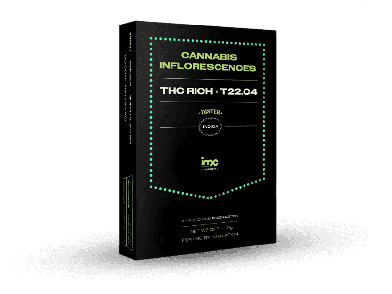 קנאביס רפואי תפרחת דיסטר - T22/C4 - Dister איי.אמ.סי לילה - אינדיקה