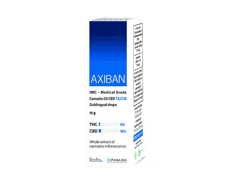 קנאביס רפואי שמן אקסיבן מינון - T5/C10 - Axiban רפא יום\לילה - היברידי