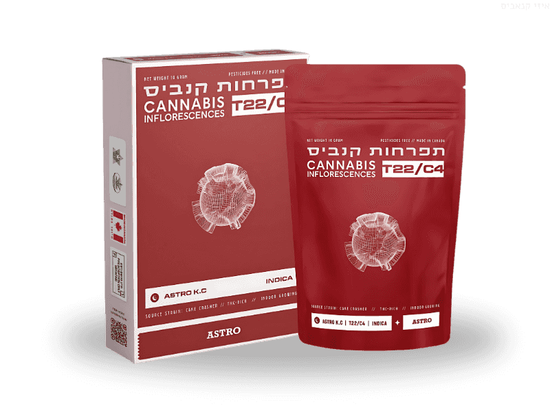 קנאביס רפואי תפרחת אסטרו קיי.סי - T22/C4 - Astro K.C טוגדר פארמה לילה - אינדיקה