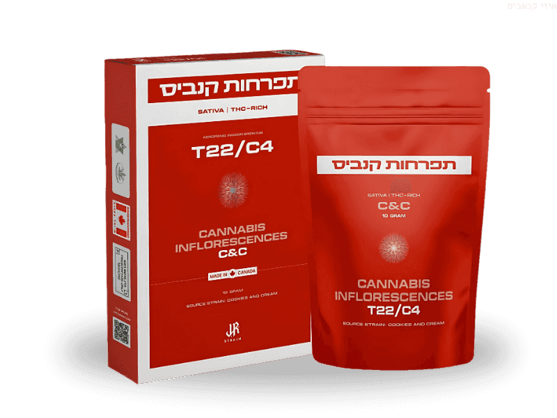 קנאביס רפואי תפרחת סי&סי - T22/C4 - C&C טוגדר פארמה יום - סאטיבה
