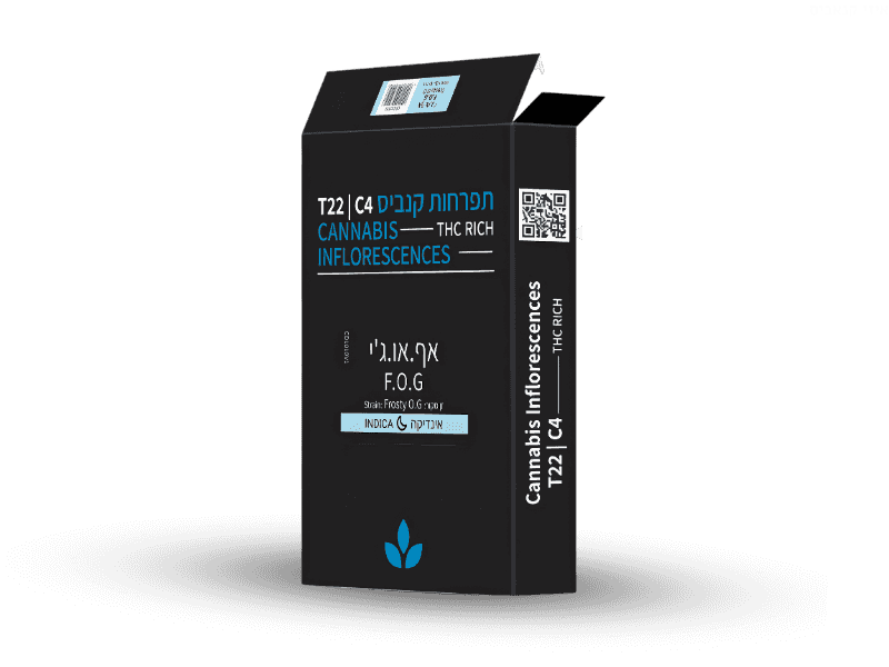 קנאביס רפואי תפרחת אף.או.ג'י - T22/C4 - F.O.G קנדוק לילה - אינדיקה