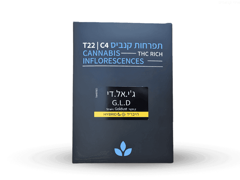 קנאביס רפואי תפרחת ג'י אל די - T22/C4 - GLD קנדוק יום\לילה - היברידי