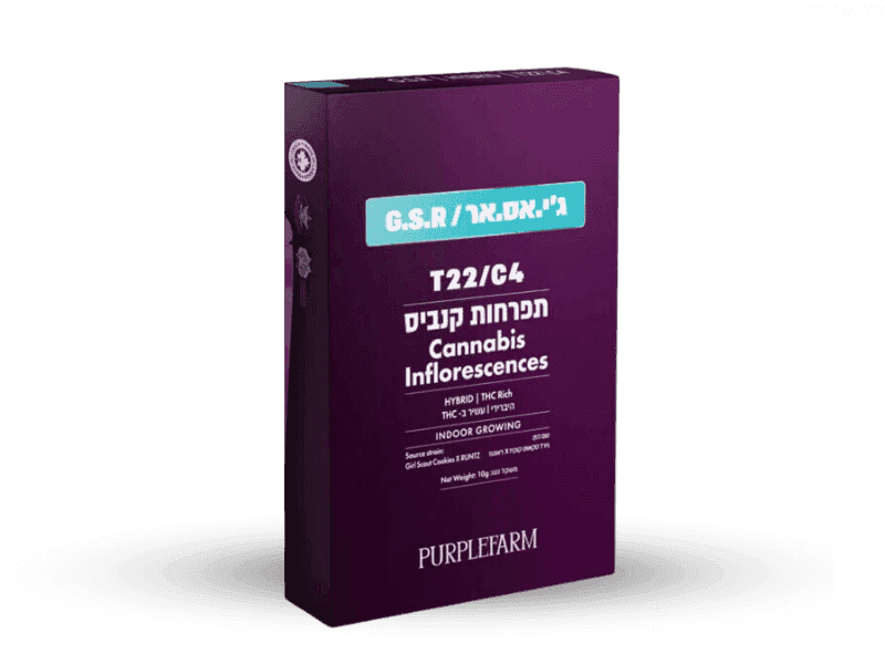 קנאביס רפואי תפרחת ג'י אס אר - T22/C4 - GSR טוגדר פארמה יום\לילה - היברידי