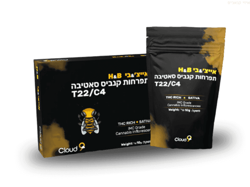 קנאביס רפואי תפרחת אייץ&בי - T22/C4 - H&B גרינקום יום - סאטיבה