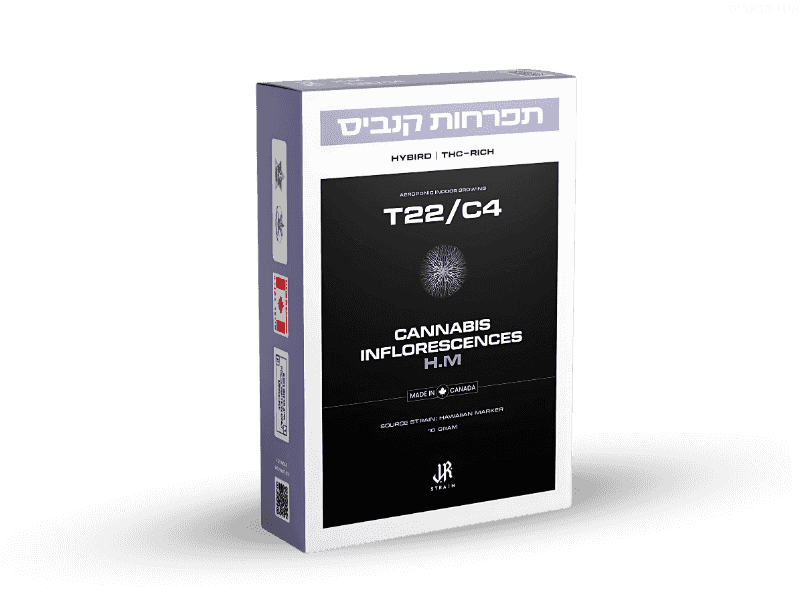 קנאביס רפואי תפרחת אייץ'.אם - T22/C4 - H.M ארטוס יום\לילה - היברידי