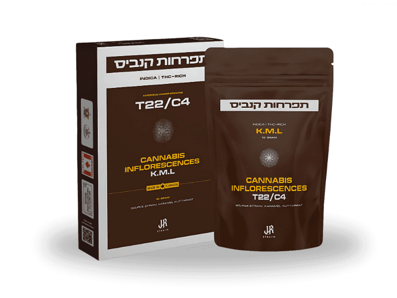 קנאביס רפואי תפרחת קיי.אם.אל - T22/C4 - K.M.L טוגדר פארמה לילה - אינדיקה