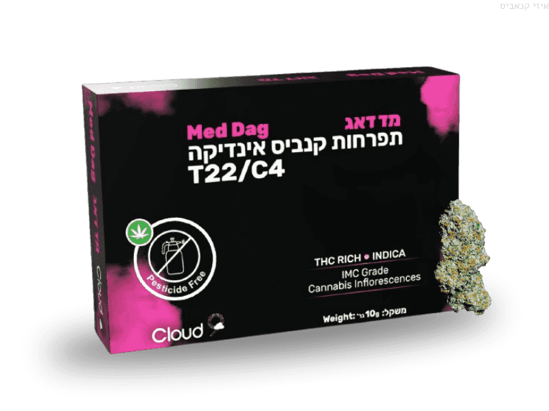 קנאביס רפואי תפרחת מד דוג - T22/C4 - Mad Dog גרינקום לילה - אינדיקה