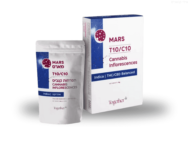 קנאביס רפואי תפרחת מארס - T10/C10 - Mars טוגדר פארמה לילה - אינדיקה