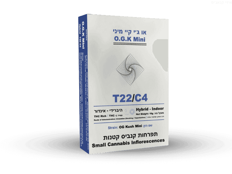 קנאביס רפואי תפרחת או ג'י קיי מיני  - T22/C4 - O.G.K Mini הרמוני יום\לילה - היברידי