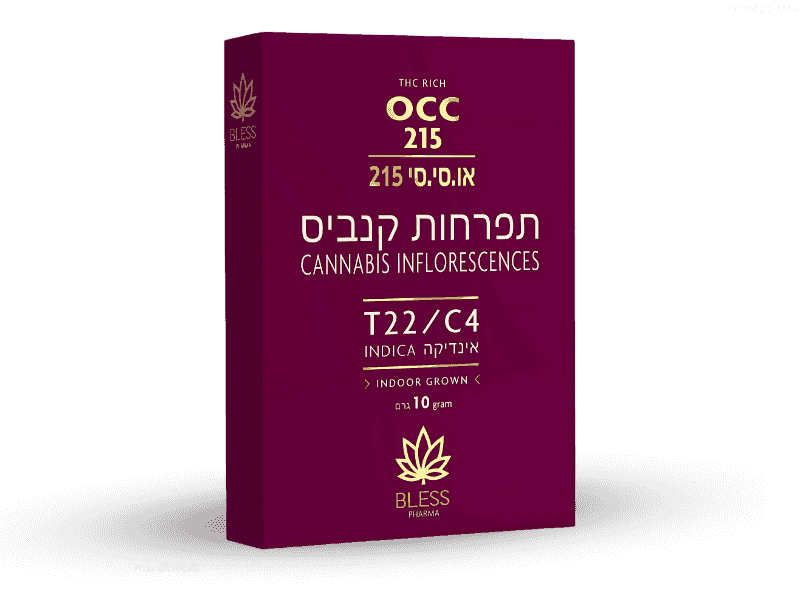 קנאביס רפואי תפרחת או.סי.סי 215 - T22/C4 - OCC 215 בלס פארמה מדיקל לילה - אינדיקה