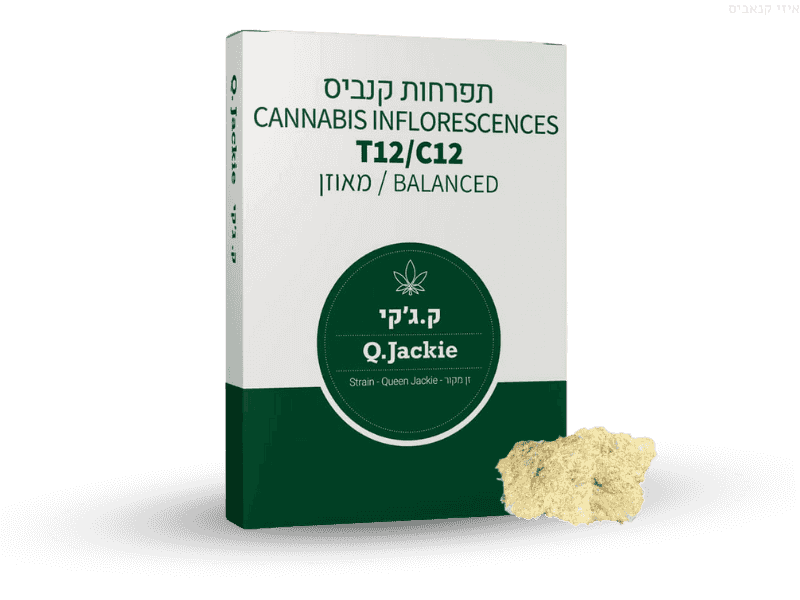 קנאביס רפואי תפרחת ק.ג'קי - T12/C12 - Q.Jackie קנדוק יום\לילה - היברידי