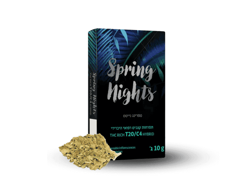 קנאביס רפואי תפרחת ספרינג נייטס - T20/C4 - Spring Nights קנאביס פארם ישראל יום\לילה - היברידי