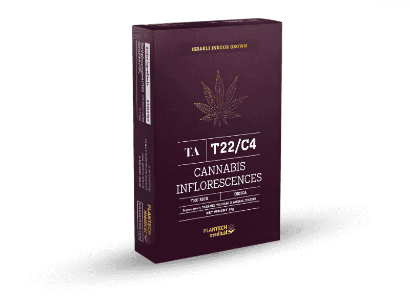 קנאביס רפואי תפרחת טי איי  - T22/C4 - TA פלאנטק מדיקל לילה - אינדיקה