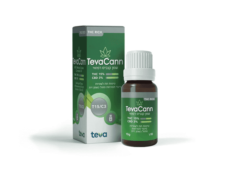 קנאביס רפואי שמן TevaCann מינון - T15/C3 - TevaCann טבע יום\לילה - היברידי