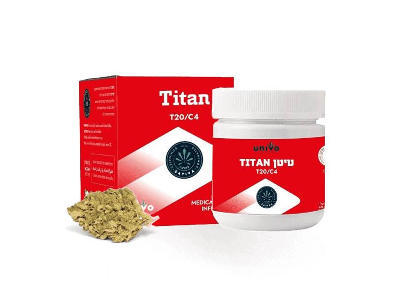 קנאביס רפואי תפרחת טיטן - T20/C4 - Titan יוניבו יום - סאטיבה
