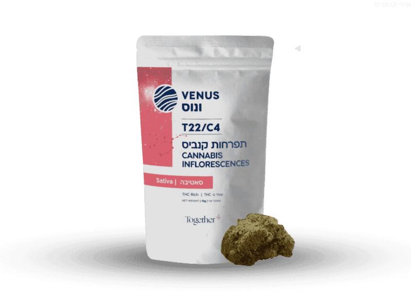 קנאביס רפואי תפרחת ונוס - T22/C4 - Venus טוגדר פארמה יום - סאטיבה