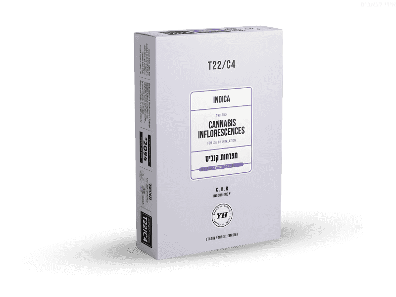 קנאביס רפואי תפרחת סי.אייץ'.אר - T22/C4 - C.H.R טוגדר פארמה לילה - אינדיקה