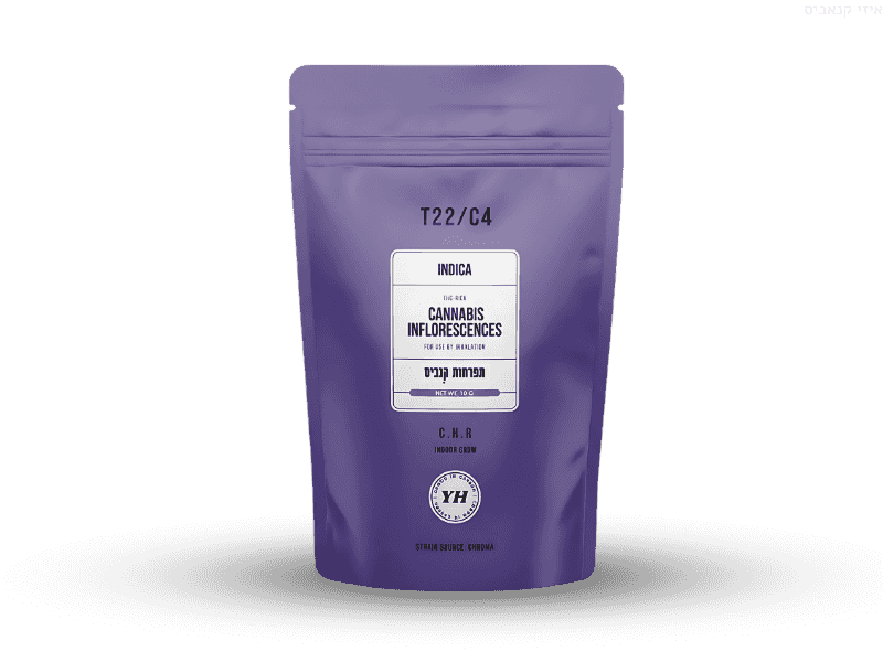 קנאביס רפואי תפרחת סי.אייץ'.אר - T22/C4 - C.H.R טוגדר פארמה לילה - אינדיקה