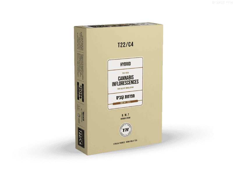 קנאביס רפואי תפרחת בי.אם.טי - T22/C4 - B.M.T טוגדר פארמה יום\לילה - היברידי