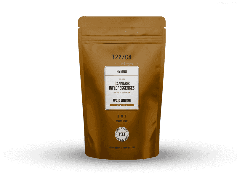 קנאביס רפואי תפרחת בי.אם.טי - T22/C4 - B.M.T טוגדר פארמה יום\לילה - היברידי