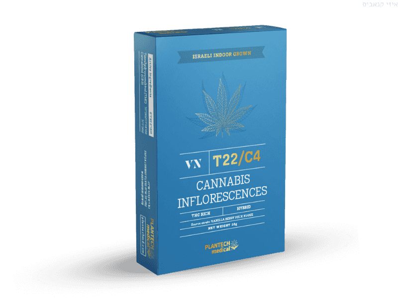 קנאביס רפואי תפרחת וי אן - T22/C4 - VN פלאנטק מדיקל יום\לילה - היברידי