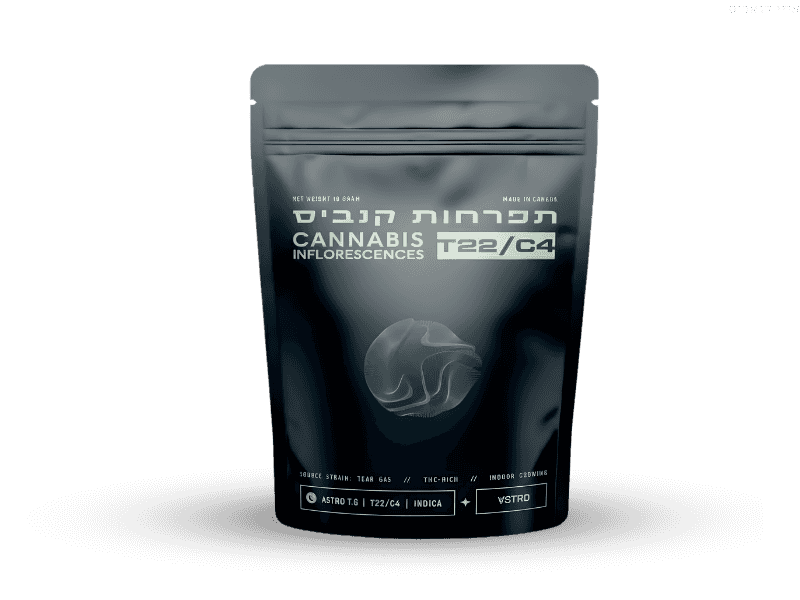קנאביס רפואי תפרחת אסטרו טי ג'י  - T22/C4 - ASTRO T.G טוגדר פארמה לילה - אינדיקה