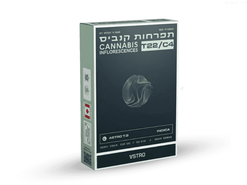 קנאביס רפואי תפרחת אסטרו טי ג'י  - T22/C4 - ASTRO T.G טוגדר פארמה לילה - אינדיקה
