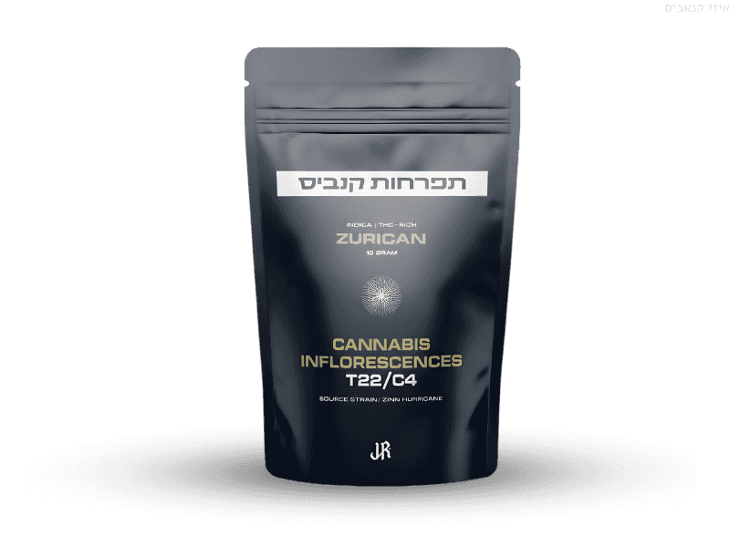 קנאביס רפואי תפרחת זוריקאן - T22/C4 - ZURCIAN טוגדר פארמה לילה - אינדיקה