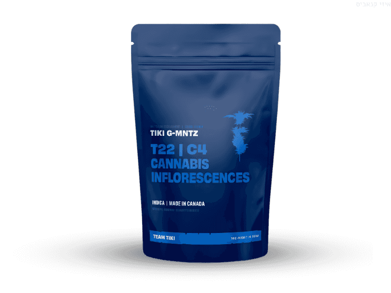 קנאביס רפואי תפרחת טיקי ג'י-מנטז  - T22/C4 - TIKI G-MNTZ טוגדר פארמה לילה - אינדיקה
