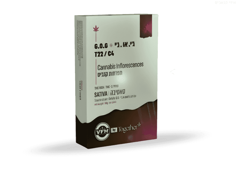 קנאביס רפואי תפרחת ג'י.או.ג'י - T22/C4 - G.O.G טוגדר פארמה יום - סאטיבה